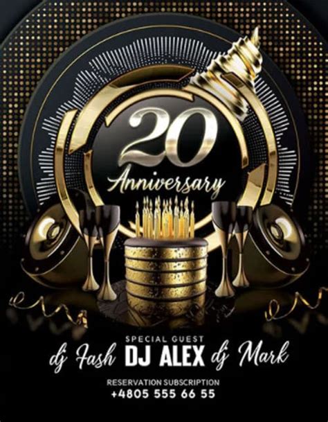 Free 20th Anniversary Psd Flyer Template Free Psd Flyer Download
