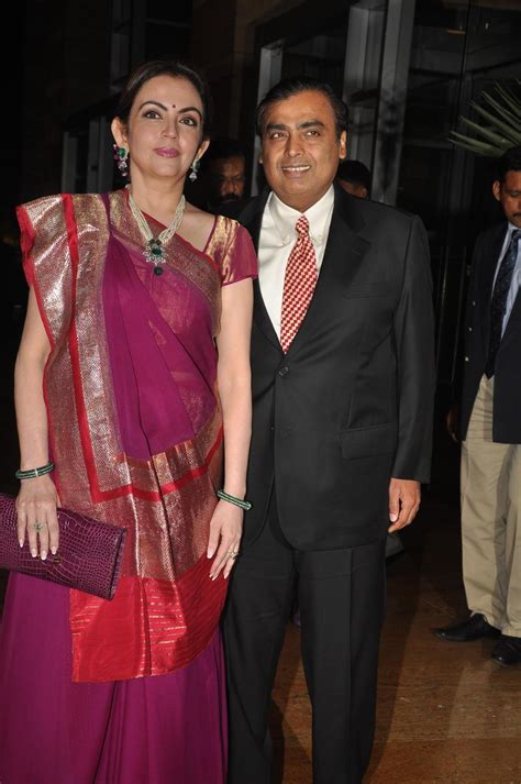 Richest Indian Industrialist Mukesh Ambani With Wife Nita Ambani At The