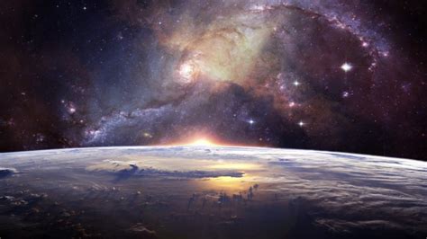 Wallpaper Earth Milky Way Atmosphere Stars Horizon