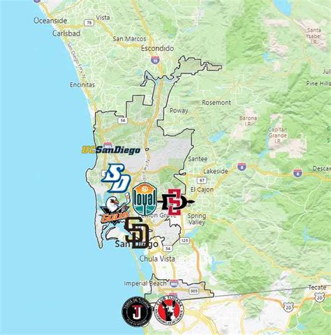 Sports Teams In San Diego Sport League Maps