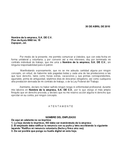 Carta De Renuncia Con 15 Dias De Anticipacion Nicaragua Sample Web H