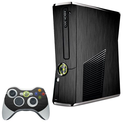 Mts Textured Black Xbox 360 Slim Game Console Skin