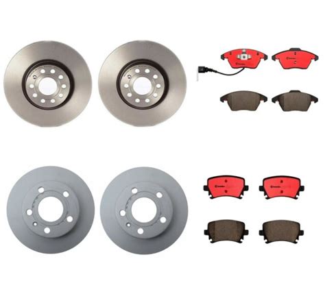 Front And Rear Disc Brake Rotors And Pads Kit For Audi A3 Quattro Vw