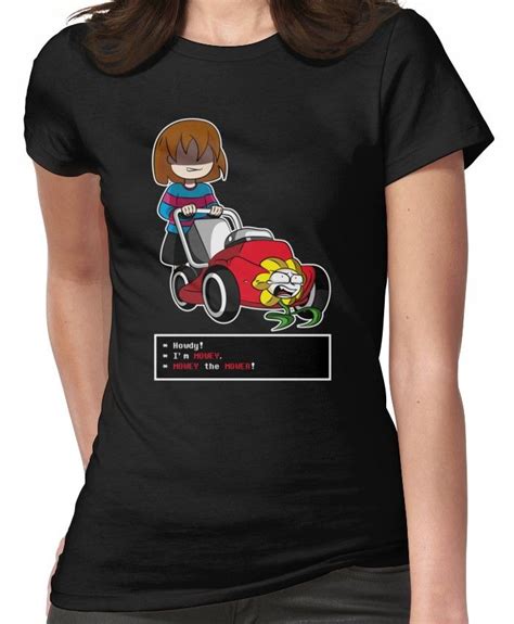 Undertale Frisk And Flowey Fitted T Shirt By Zariaa Undertale Frisk