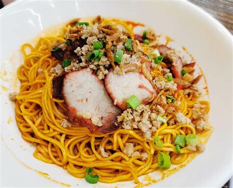 Noodles Kuching Food Mince Pork Malaysia Sarawak Kolo Mee Tripzilla