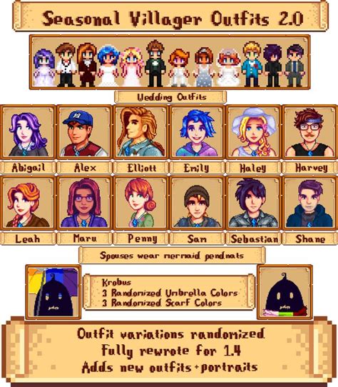 Seasonal Villager Outfits at Stardew Valley Nexus - Mods and community