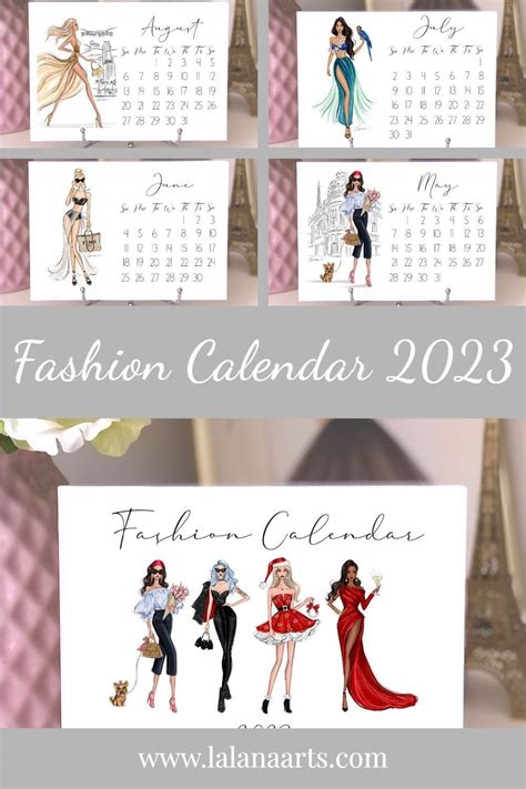 2023 Desk Calendar Fashion Illustration Mini Calendar Mini