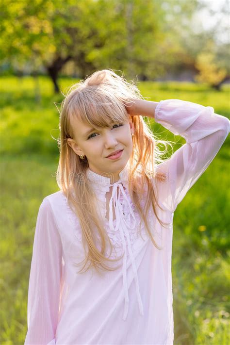 Beautiful Blonde Girl Stock Image Image Of Style Sunny 72857463