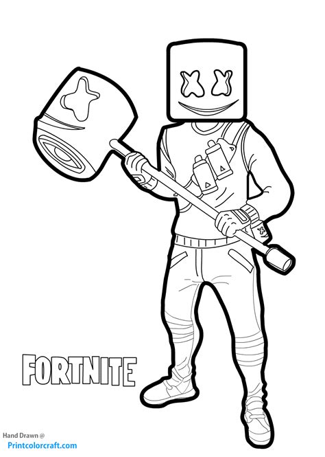 Ninja From Fortnite Coloring Page Coloring Pages