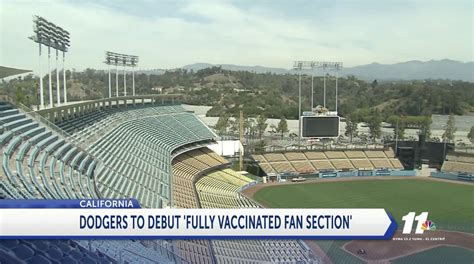 Dodgers To Debut Fully Vaccinated Fan Section Kyma