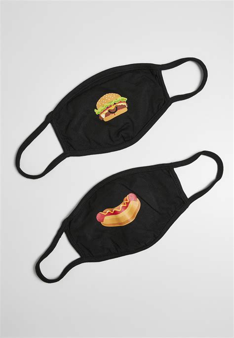 Burger And Hot Dog Face Mask 2 Pack Mt1622
