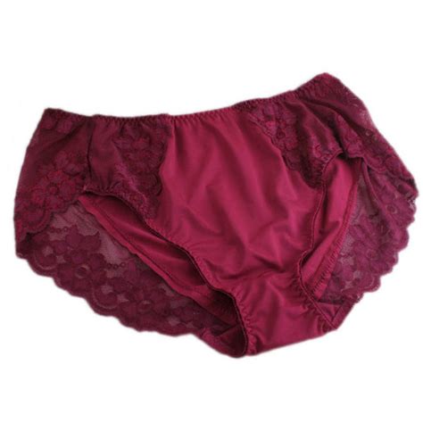 Plus Size Sexy Womens Lace Briefs High Waist Buttock Soft Panties