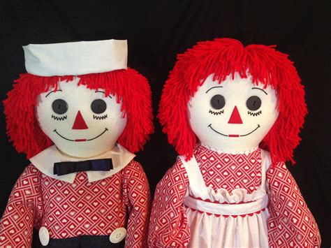 Pair Of 36 Inch Handmade Raggedy Ann And Raggedy Andy Dolls Etsy