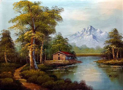 Bob Ross Paintings With Cabins