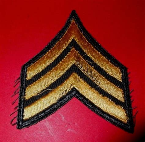 Military Sergeant E5 Rank New Full Color Insignia Unit Us Army 919 Ebay