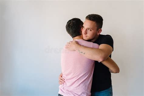 Two Gay Man Hugging Each Other Stock Image Image Of Caucasian Kiss 188743101