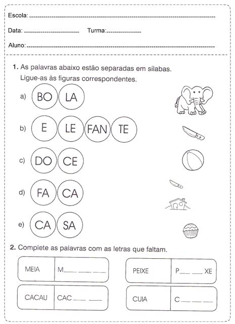 Atividades De Português 1° Ano Trabalhar Alfabeto — SÓ Escola