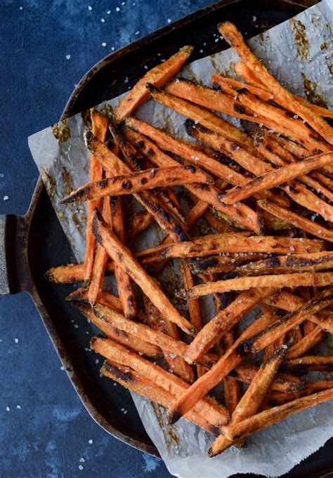 Bake fries, turning once and rotating pans once, until edges are lightly browned and centers are tender; Crispy Baked Sweet Potato Fries with Dipping Sauces | Linger