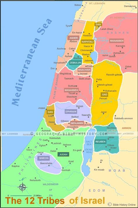 Map Of The Inheritance Of The Tribes Of Israel Ireland Map