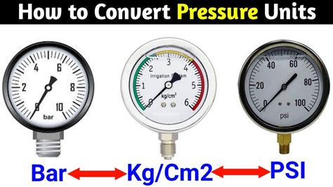 Pressure Unit Conversion How To Convert Bar To PSI PSI To Kpa Bar To Kg Cm YouTube