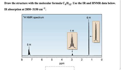 Solved Nmr Question Draw The Structure With The Molecula Chegg Com
