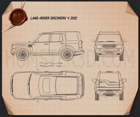 Land Rover Discovery 4 Lr4 2012 Blueprint Hum3d