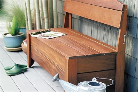 Here's another outdoor storage bench you can build. How to Build a Bench With Hidden Storage in 2020 | Hidden ...