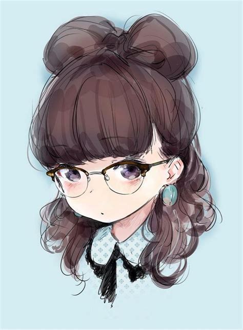 Best 88 Anime Girl Glasses Ideas On Pinterest Anime Art