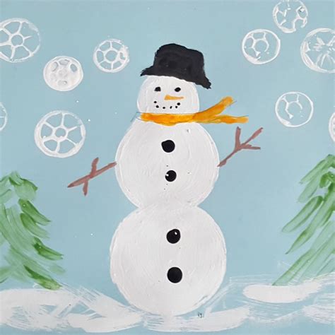 Snowman Painting Activity With Christmas Countdown Book Preschool Toolkit
