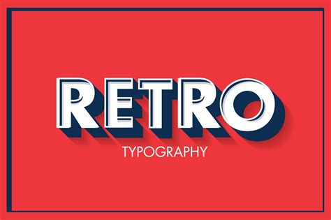 Retro Typography Vector Retro Typography Illustration Art Design