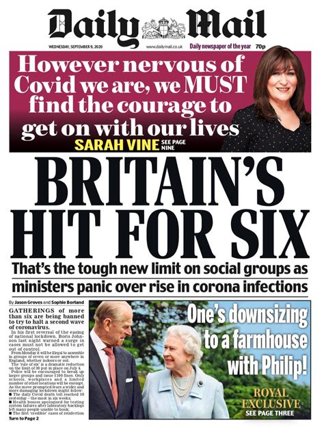 Daily Mail Front Page 9th Of September 2020 Todays Papers