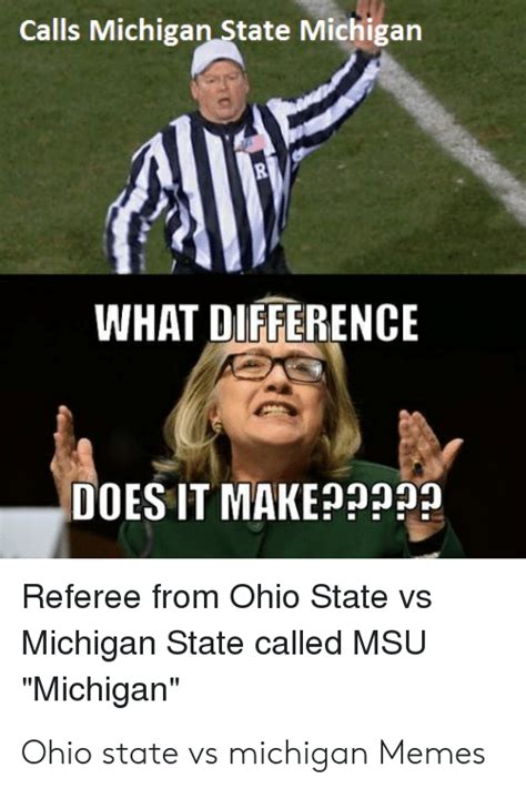 Calls Michigan State Michigan R What Difference Does It Makep Referee