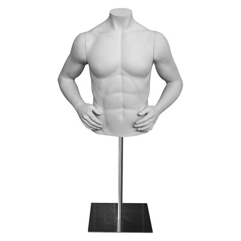 Male Headless Torso Mannequin Fit Series Fit M3bt Matte White