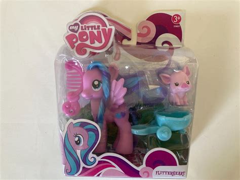 My Little Pony G4 Flitterheart With Wagon Piglet 3 Nip Ebay