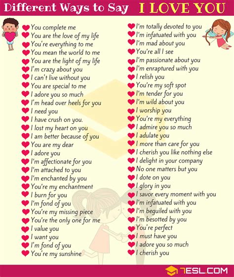 Love Messages 123 Cute Ways To Say I Love You • 7esl