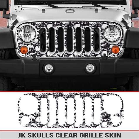 Jeep Wrangler Jk Grille Skin Skulls