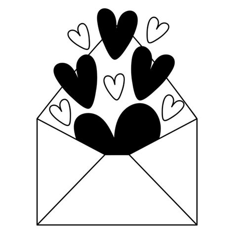 Premium Vector Open Envelope With Hearts Inside Love Letter Vector
