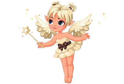 Cute Little Vanilla Fairy 534539 Vector Art At Vecteezy
