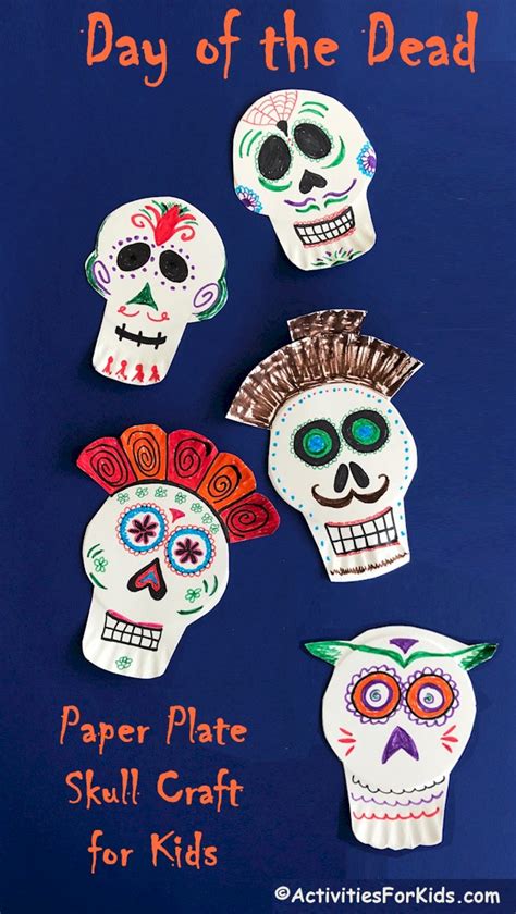 Paper Plate Skull Halloween Activity Sugar Skull Craft Activities For