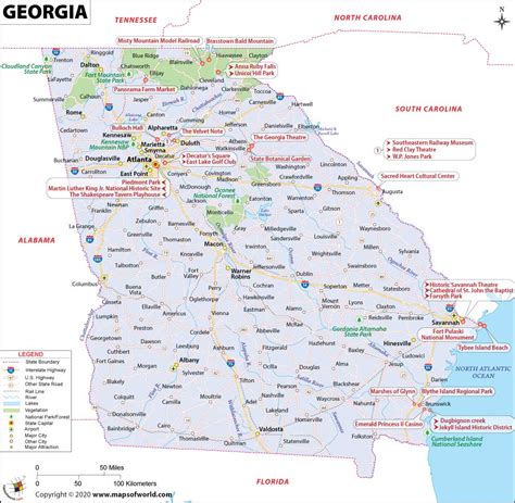 Georgia Map Map Of Georgia Usa Detailed Ga Map