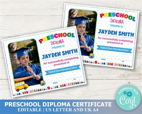 Create A Special Day For Your Preschoolers With This Preschool Diploma