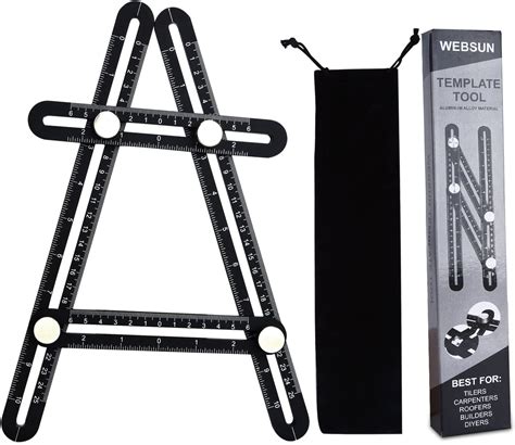 Websun Multi Angle Measuring Ruler Aluminum Alloy Angleizer Template