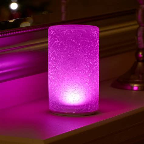 Auraglow Rechargeable Cordless Colour Changing Led Table Lamp Crackle