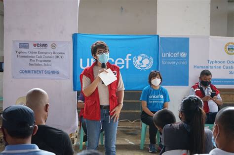 dswd 7 unicef releases cash aide to odette affected families in bohol dswd field office 7