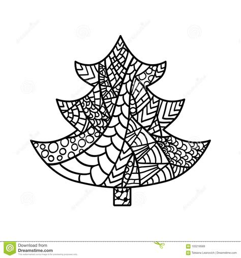 Download Christmas Card In Zentangle Style For Adult Anti Stress ...