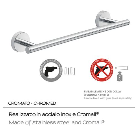 Eros Wall Mounted Chrome Towel Rail Cm By Gedy Ceramicstore