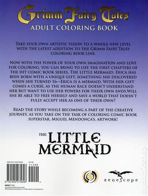 Grimm Fairy Tales Adult Coloring Book The Little Mermaid Sc 2018