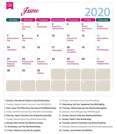 Take Printable National Days Calendar 2021 Best Calendar Example