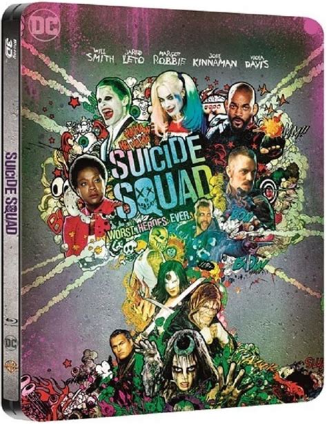 Suicide Squad Steelbook Uk Limited Edition Steelbook Includes 2d And 3d With Extended Cut Region