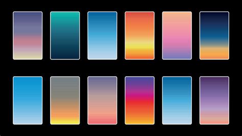 Sunset and sunrise sky colors. Blue, purple, orange, pink, yellow